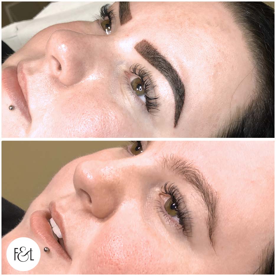 beth before and after brows