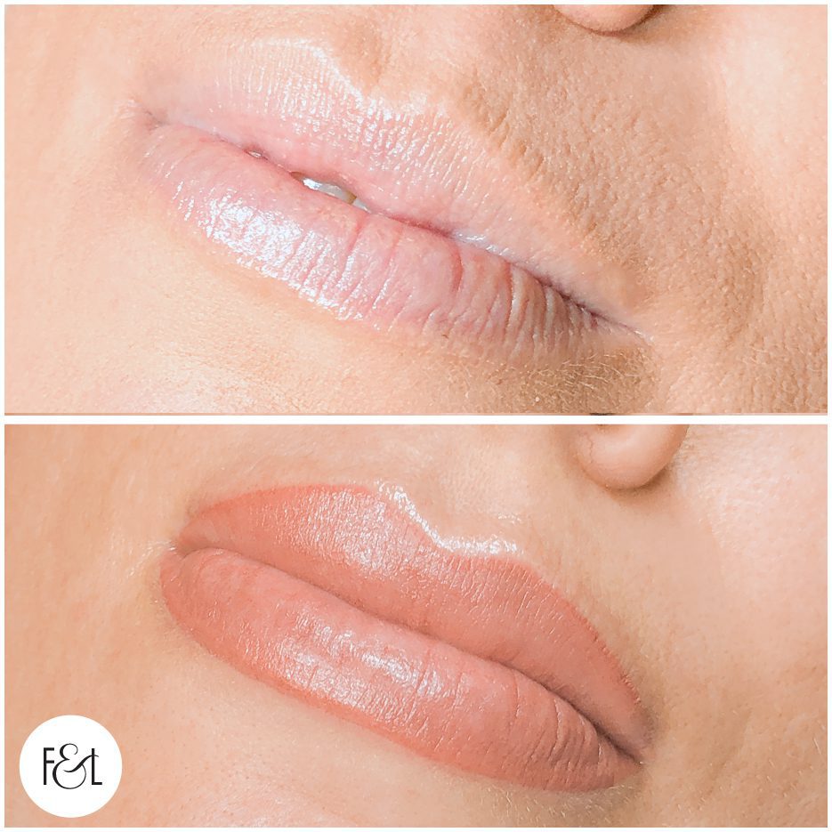 Lip Blush Tattoo - Before and After