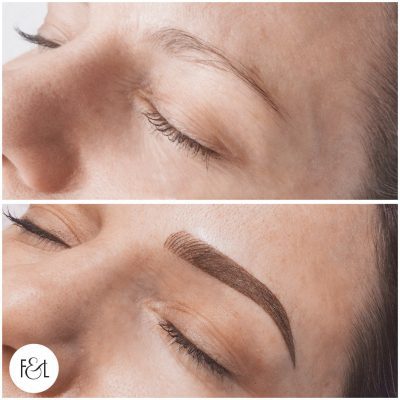 before and after eyebrow tattoo